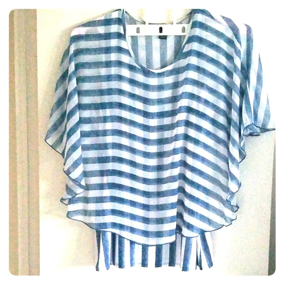 Stripped plus size blouse - 3X